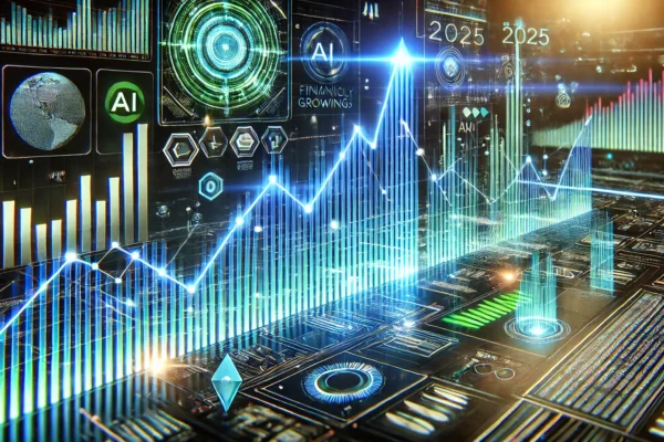 Top 10 Fastest-Growing Stocks in 2025 — futuristic AI-driven stock market growth chart showing global investment and financial trends