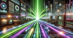 Top 10 Fastest Blockchains in 2025|Speed Leaders of the Crypto World 2 Solana blockchain speed visualization showing ultra-fast transactions and Proof of History technology