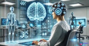 Top 10 Health Innovations in 2025 | Future of Medicine and Wellness 4 Neural implant connecting human brain signals to a digital interface in futuristic lab