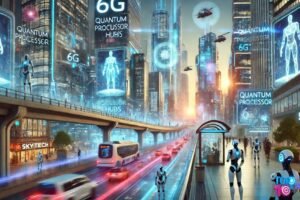 Future Technologies 2030 futuristic city view