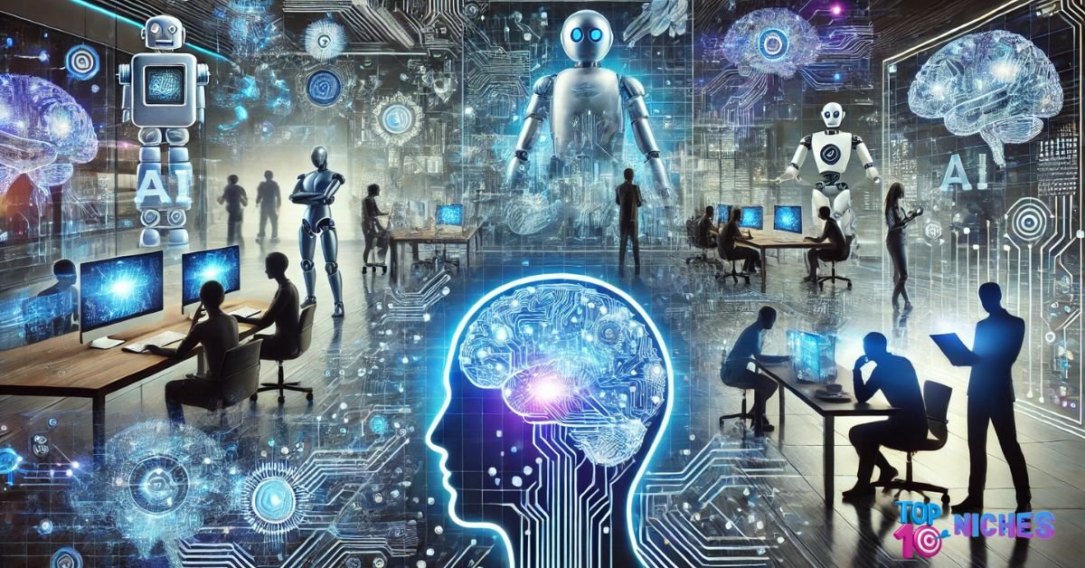 ai tech startups revolution 2025 innovation collage with robots and neural circuits