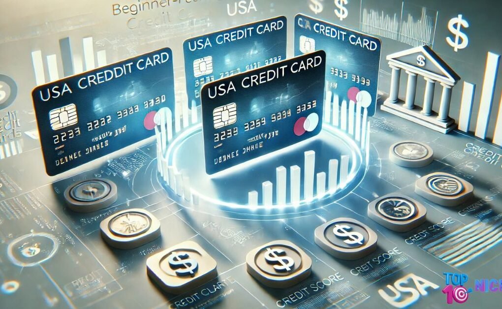 Best credit cards for beginners USA 2025 – financial dashboard visual