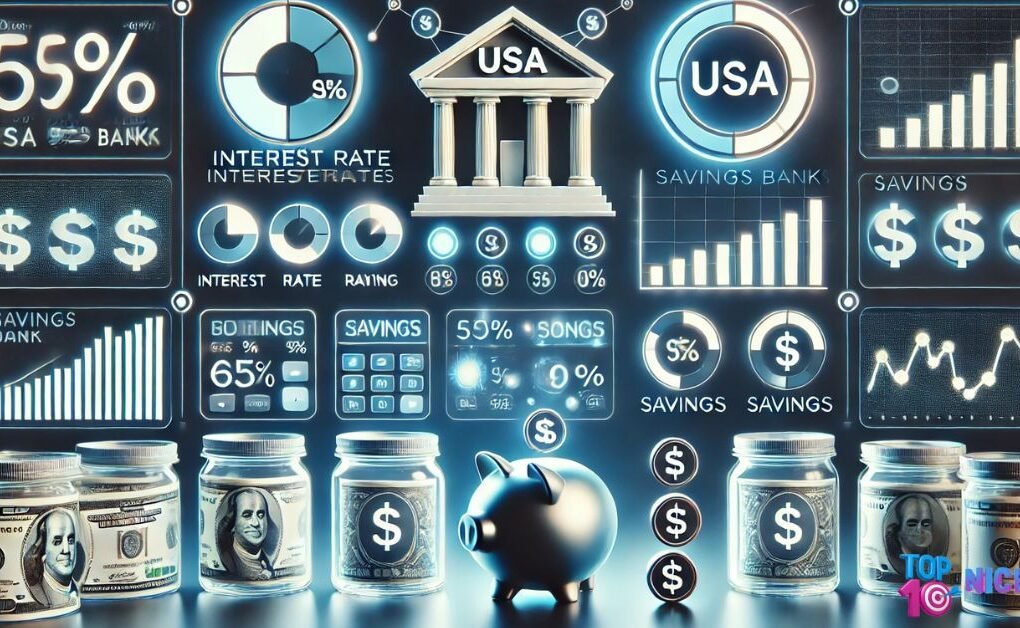 top high yield savings accounts usa financial dashboard illustration